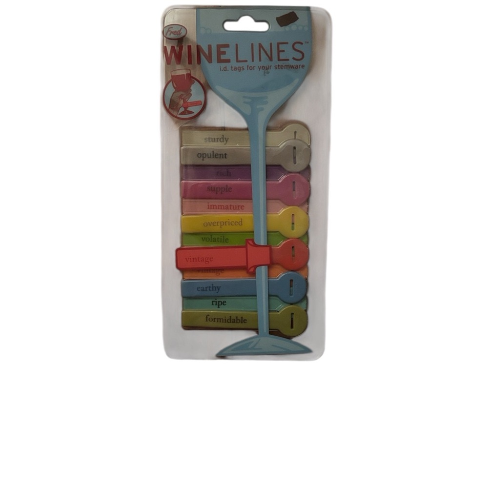 Wine Lines | I.D. Tags For Your Stemware | Cocktail Party Wineo Drinks Stem Tags